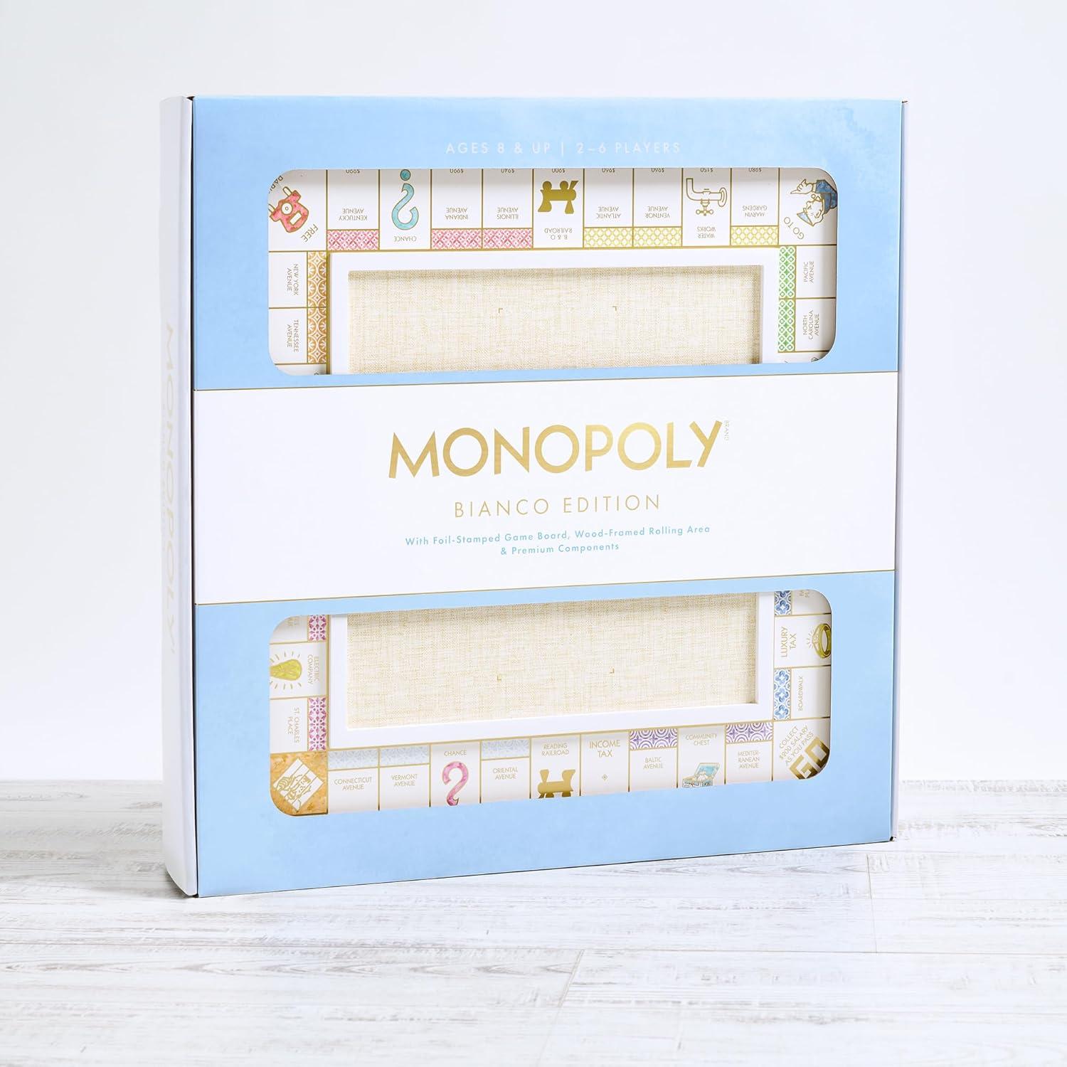 Monopoly Bianco Edition WS Game Company - Tablero Madera 50.8cm