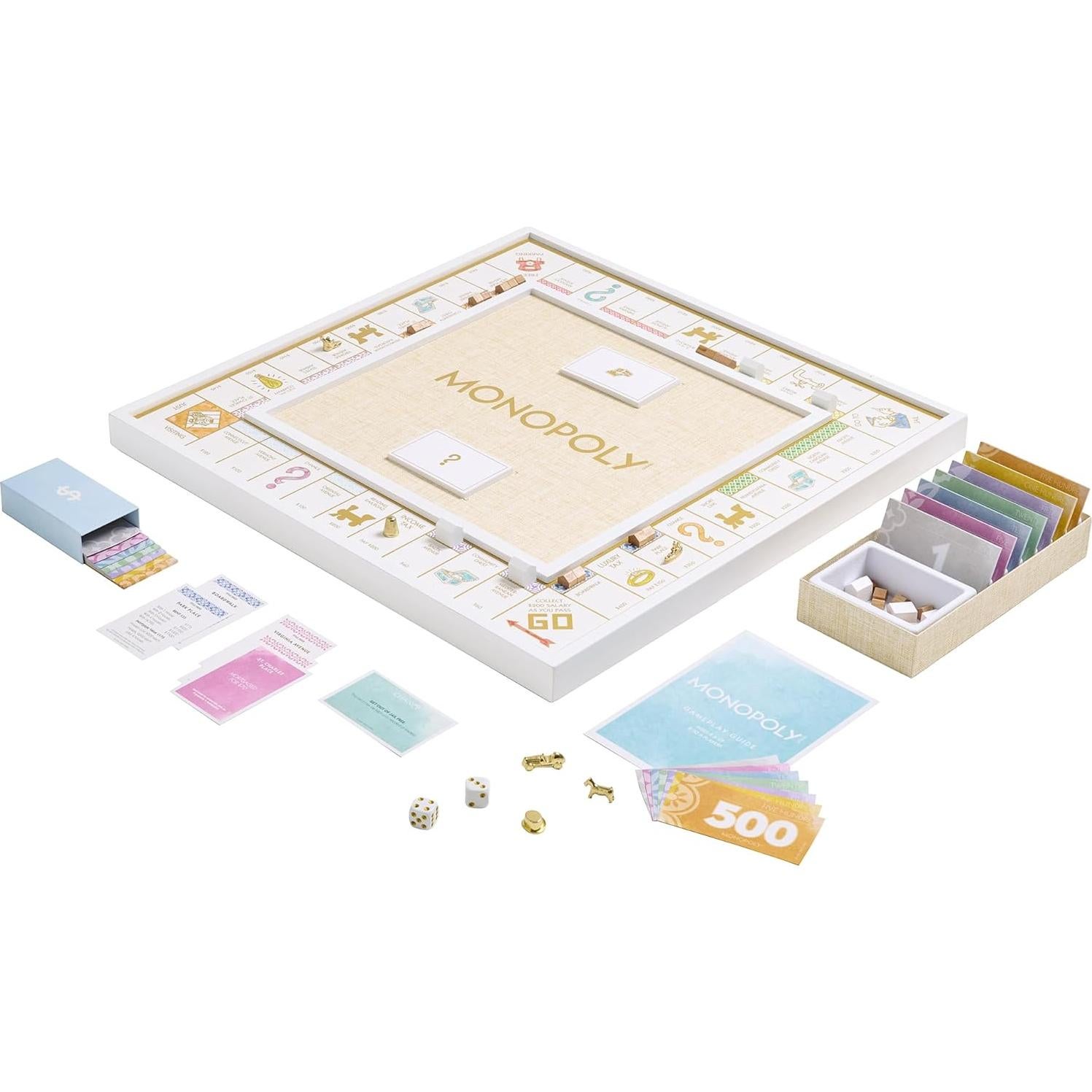 Monopoly Bianco Edition WS Game Company - Tablero Madera 50.8cm