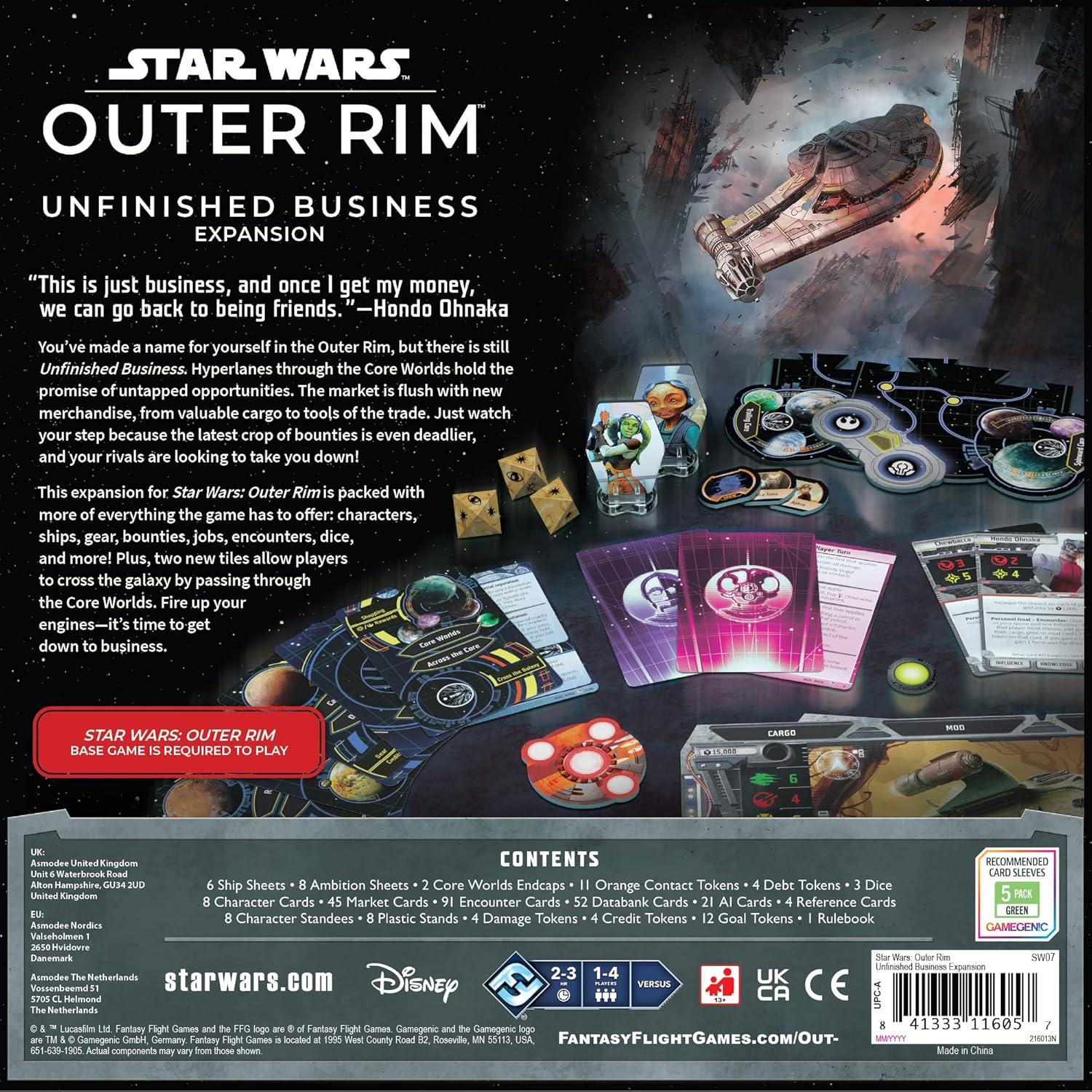 Juego de Mesa Star Wars Outer Rim Expansión Negocios Inacabados