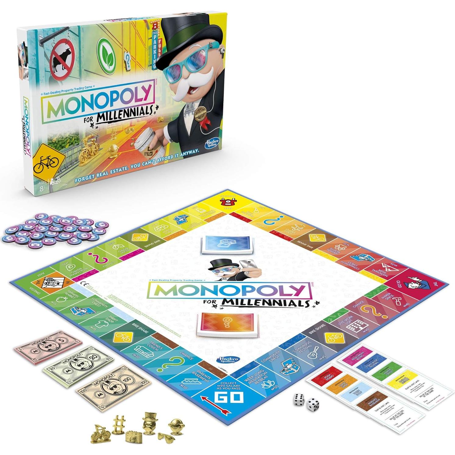 Juego de Mesa Monopoly para Millennials Hasbro 1.08kg