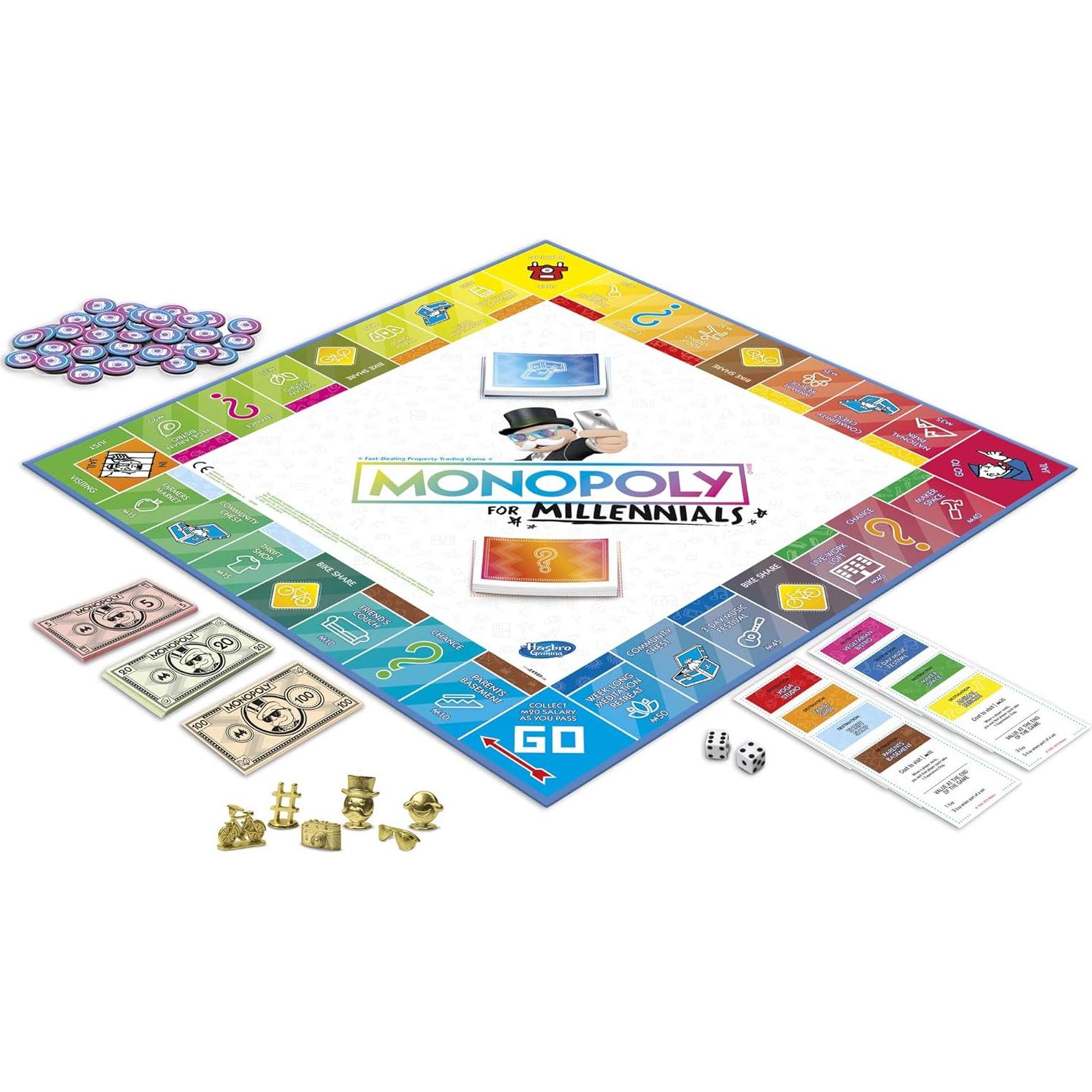 Juego de Mesa Monopoly para Millennials Hasbro 1.08kg