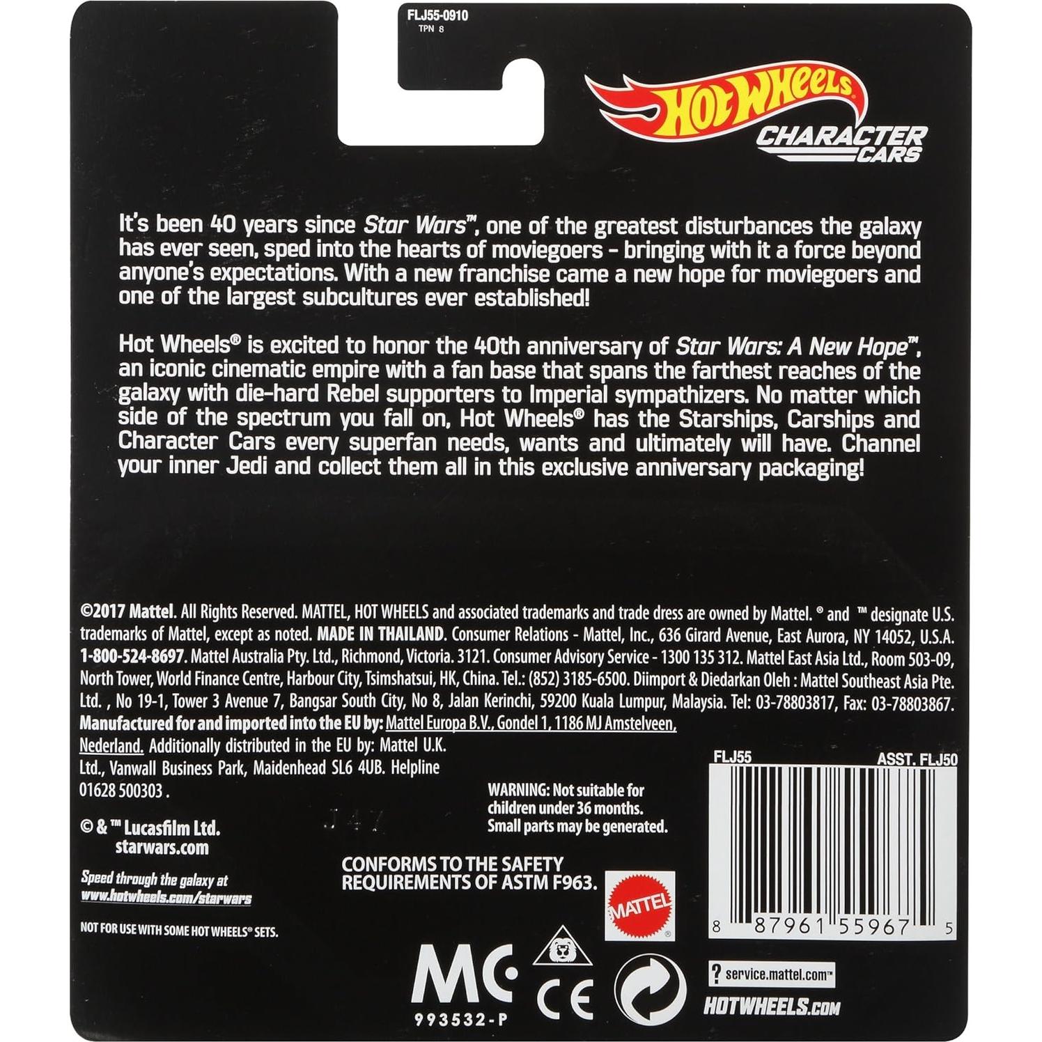 Vehículo Chewbacca Hot Wheels Star Wars 40 Aniversario 16.5 cm