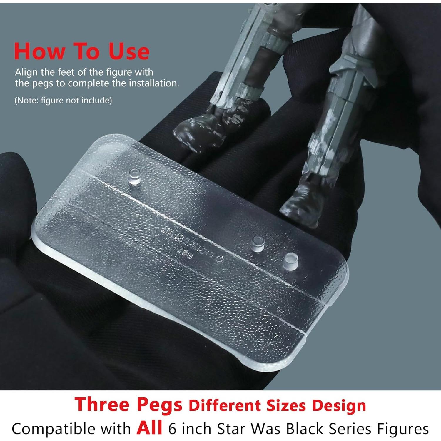 Base de Exhibición Transparente SIXPOINTS 36 Piezas 6"