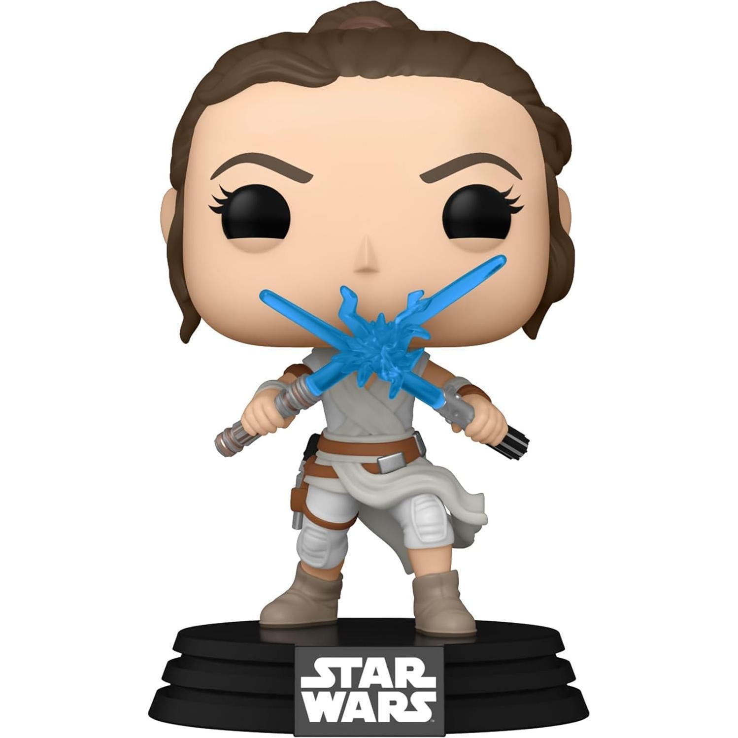 Funko POP Rey Star Wars Ep. 9 con 2 Sables de Luz 10.8 cm