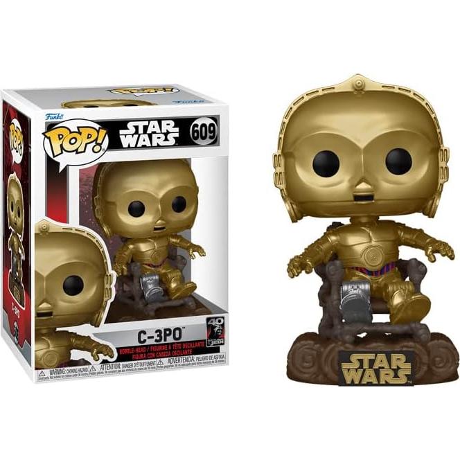 Figura Funko Pop C-3PO en Silla Ewok Star Wars 40 Aniversario
