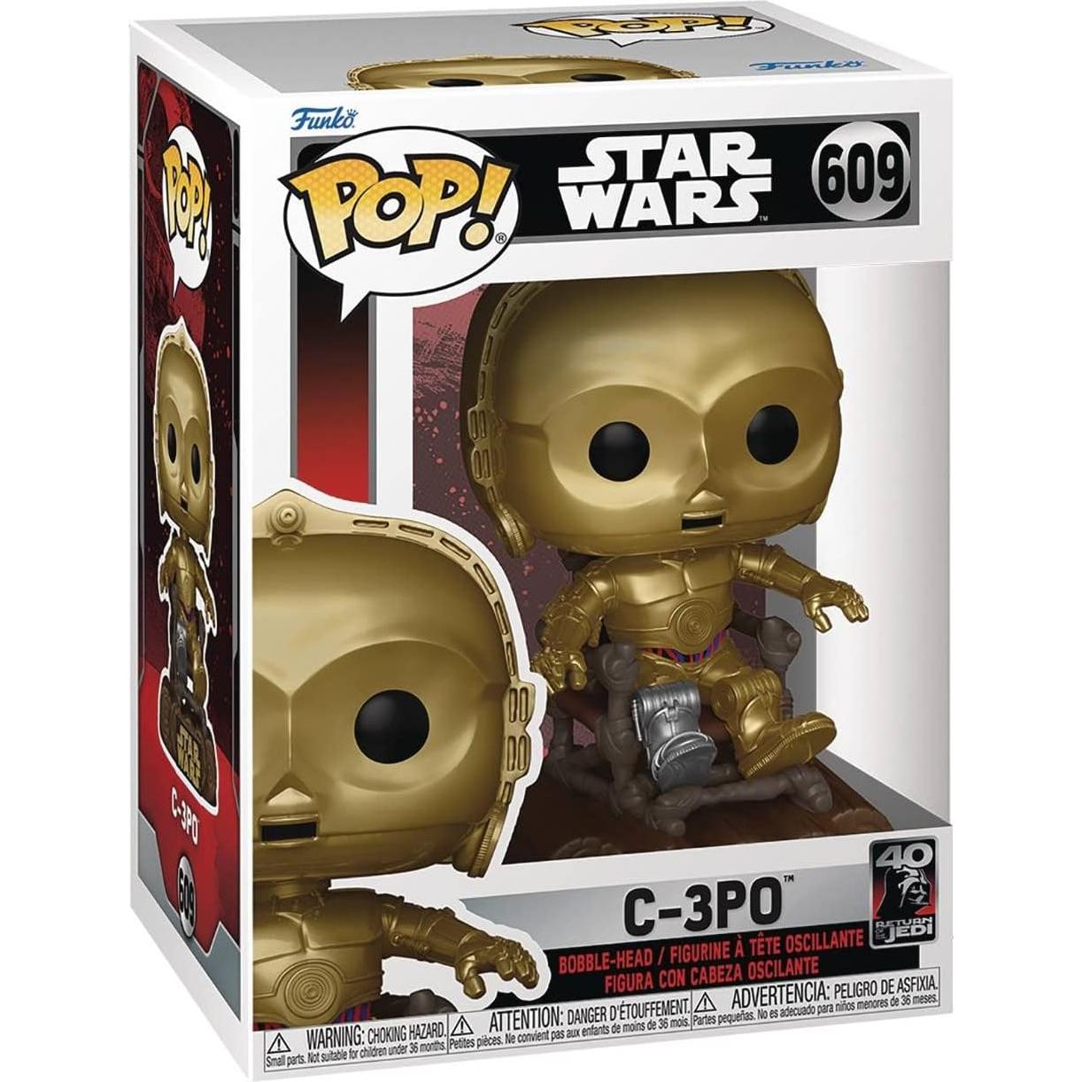 Figura Funko Pop C-3PO en Silla Ewok Star Wars 40 Aniversario