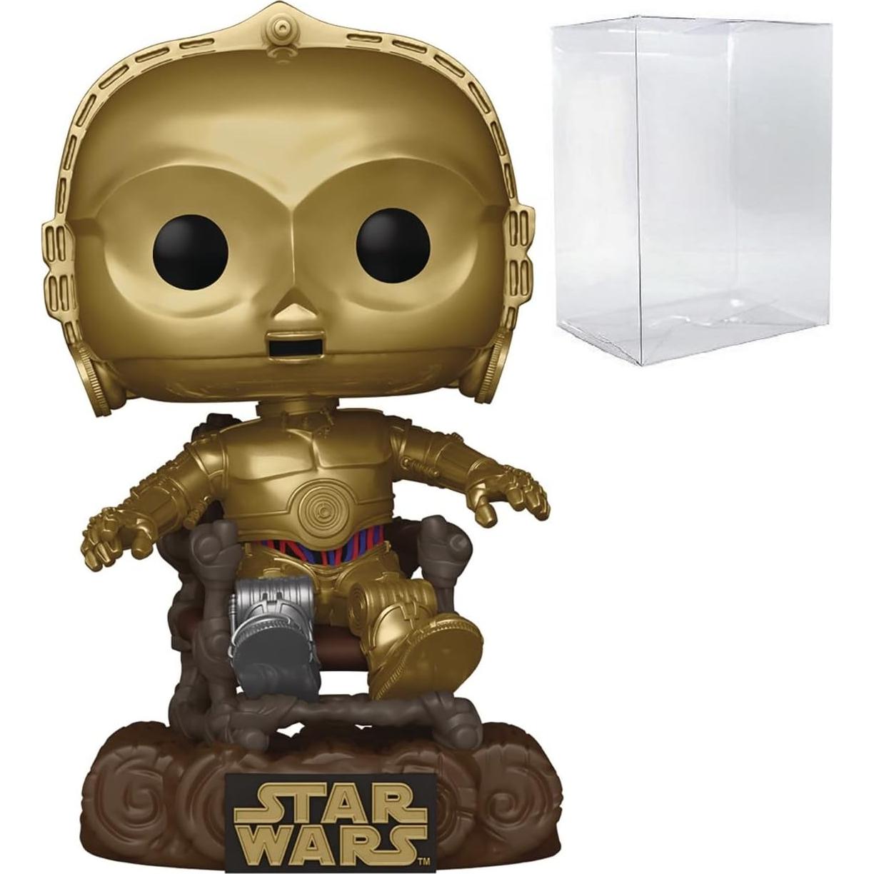 Figura Funko Pop C-3PO en Silla Ewok Star Wars 40 Aniversario