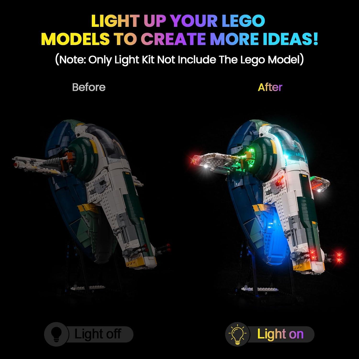 Kit de Luz LED Hilighting para Nave Estelar Jango Fett Lego