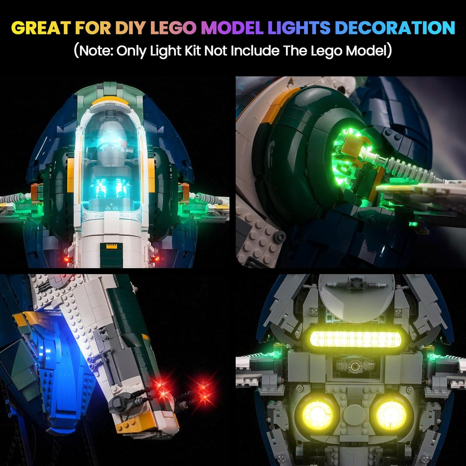 Kit de Luz LED Hilighting para Nave Estelar Jango Fett Lego