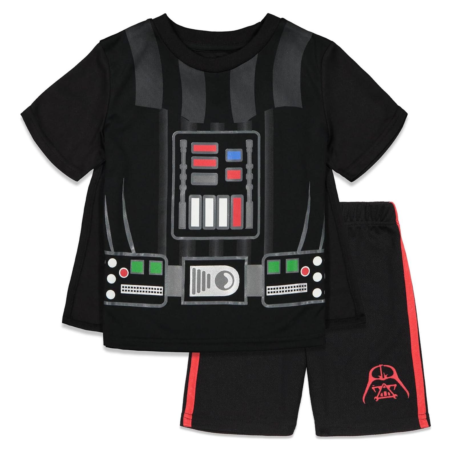 Conjunto 3 Piezas Darth Vader para Niños - Camiseta, Pantalones Cortos y Capa