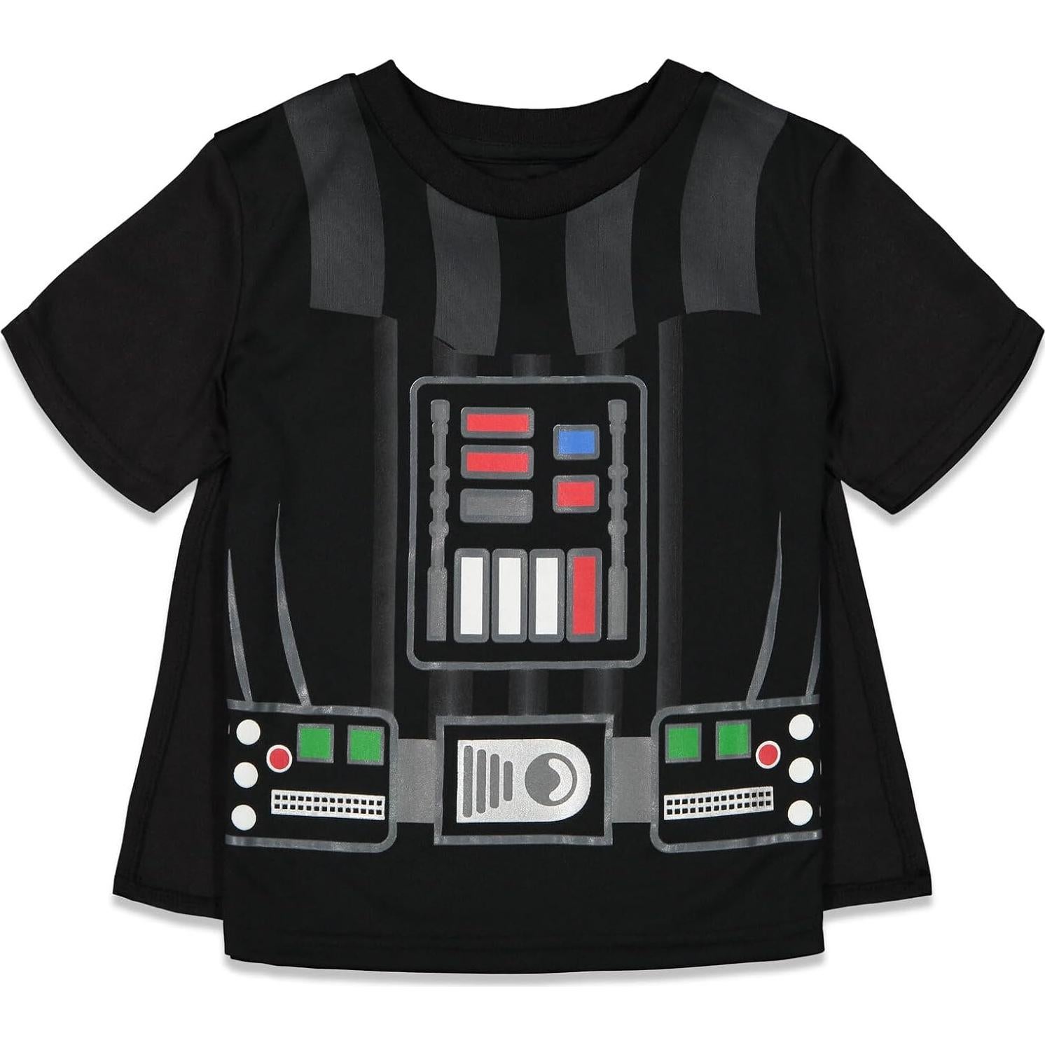 Conjunto 3 Piezas Darth Vader para Niños - Camiseta, Pantalones Cortos y Capa