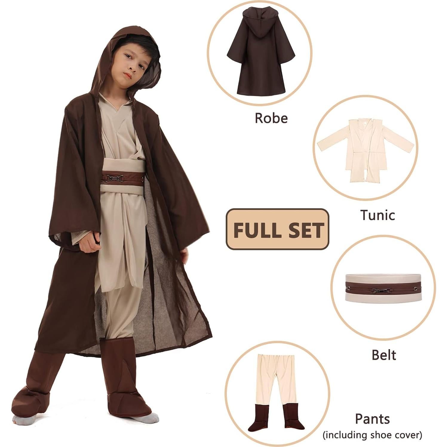 Disfraz de Caballero para Niños 5 Piezas con Capa y Sable