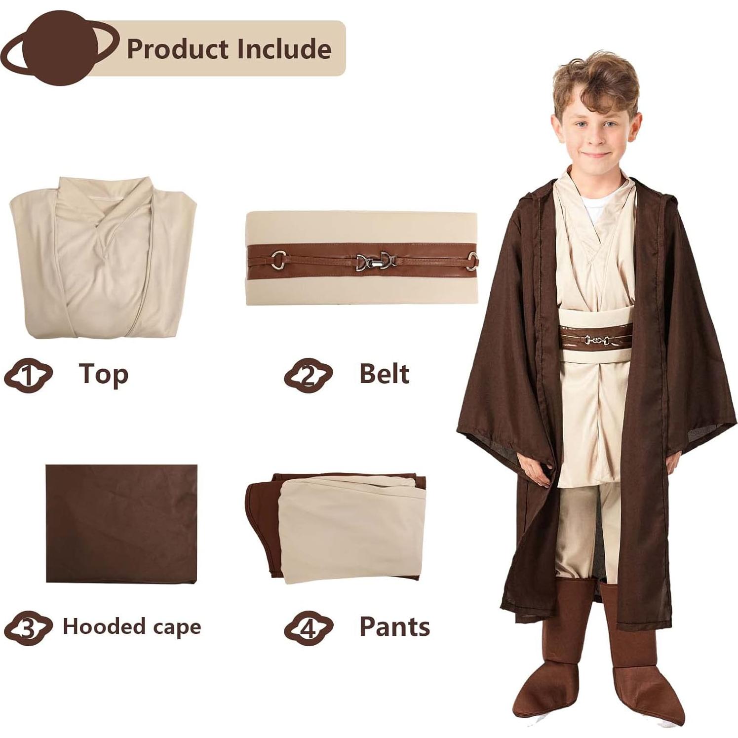 Disfraz de Caballero para Niños 5 Piezas con Capa y Sable