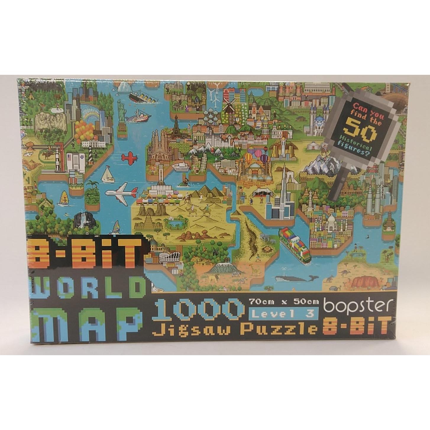 Rompecabezas 1000 Piezas Mapa del Mundo 8-bit Bopster