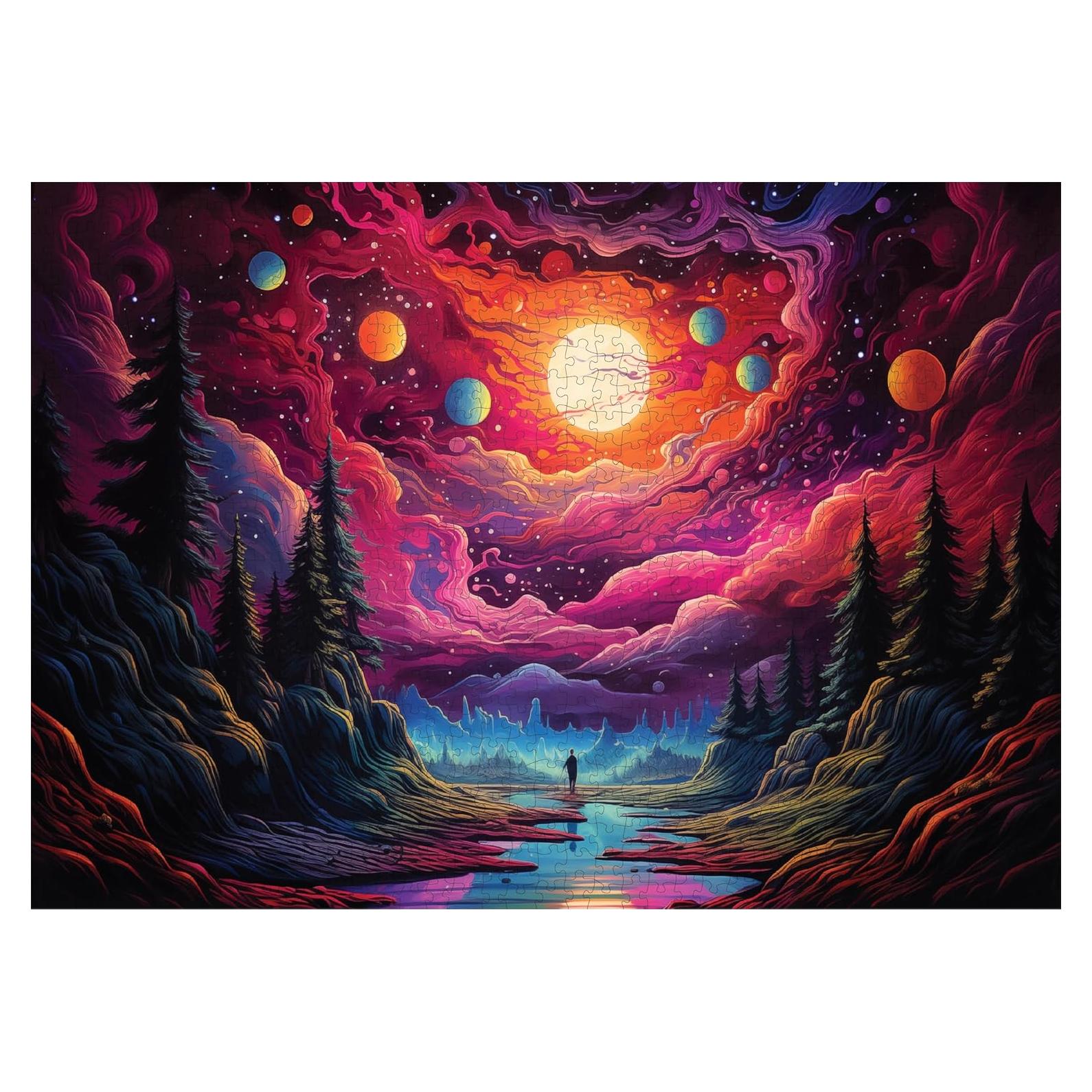 Rompecabezas de 1000 Piezas Trippy Puzzle Co. Lienzo Cósmico