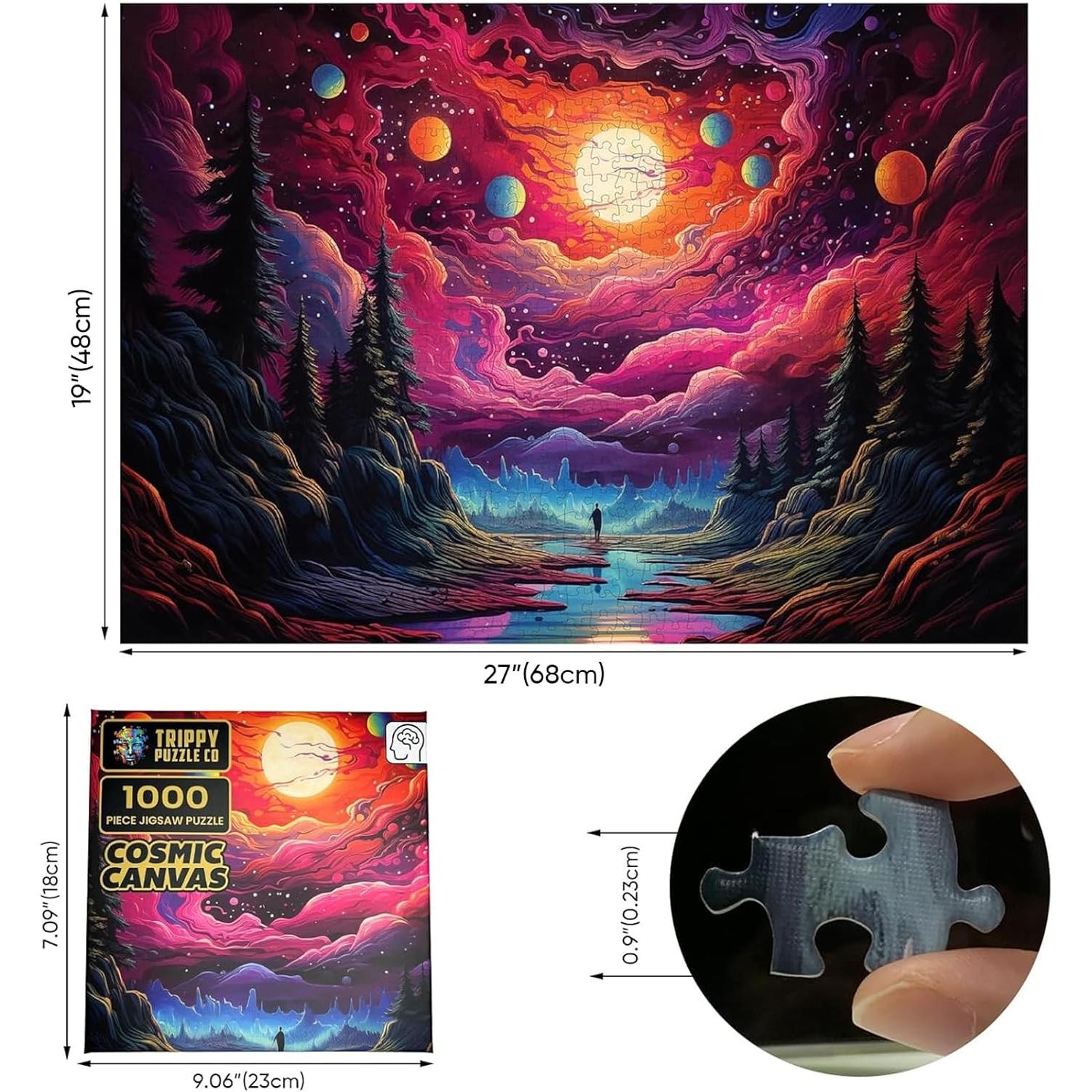 Rompecabezas de 1000 Piezas Trippy Puzzle Co. Lienzo Cósmico