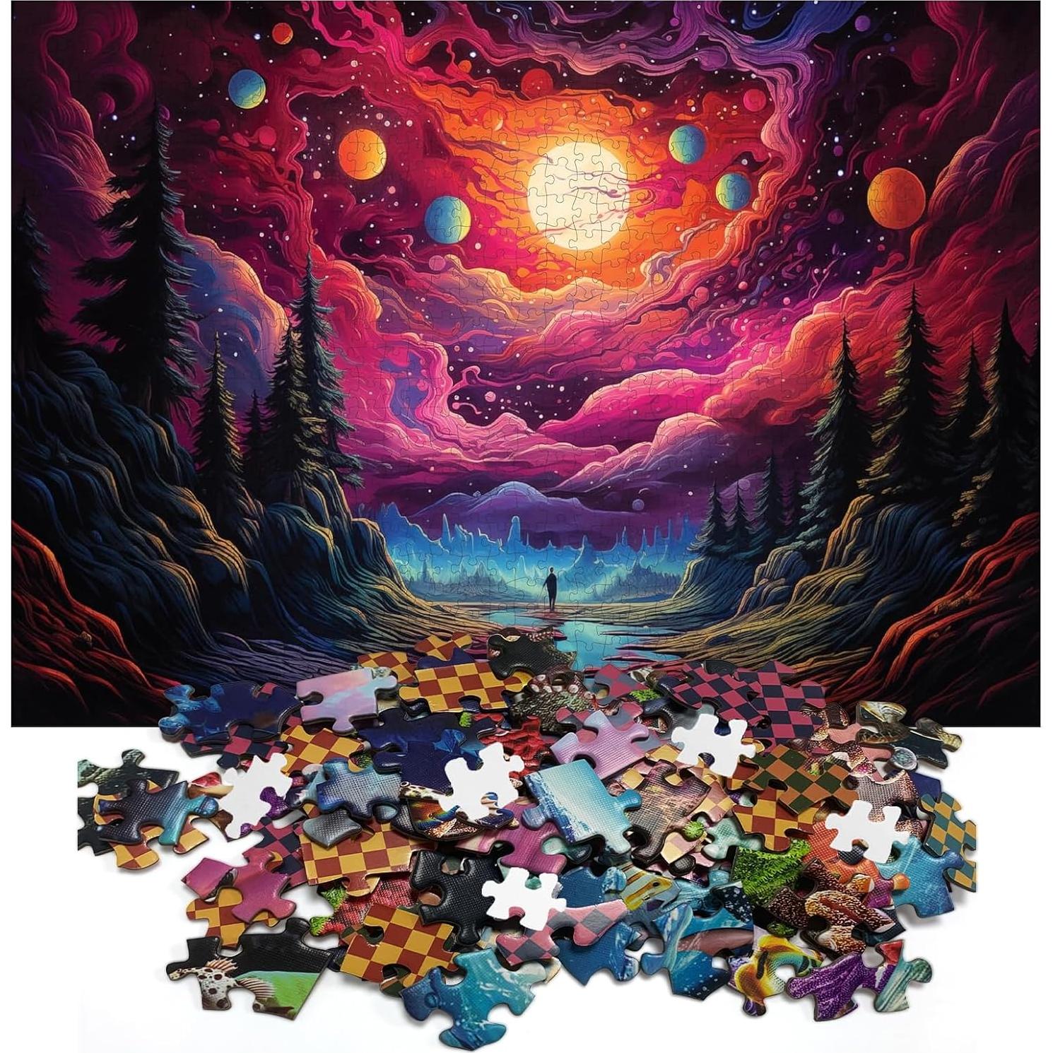 Rompecabezas de 1000 Piezas Trippy Puzzle Co. Lienzo Cósmico