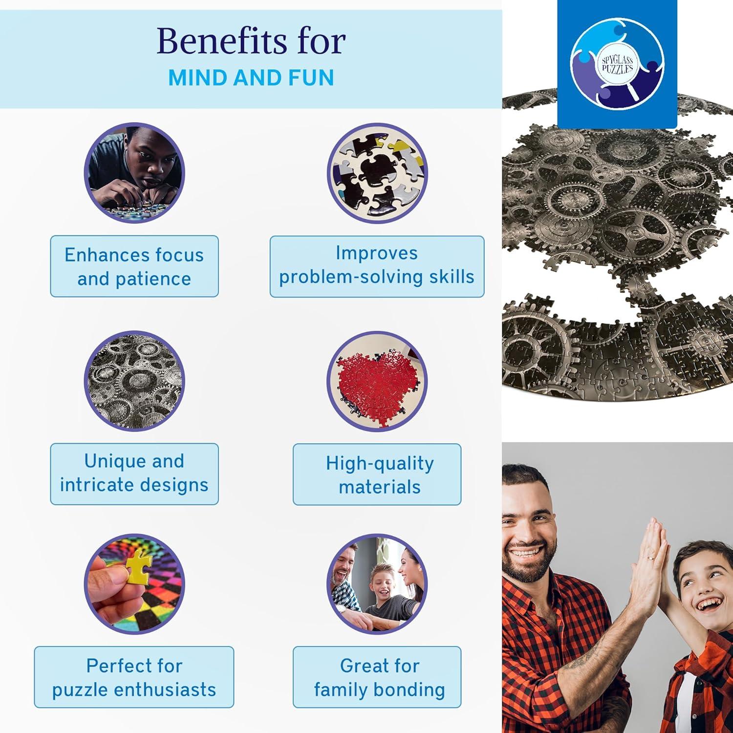 Rompecabezas Redondo 1000 Piezas Spyglass Puzzles Engranajes