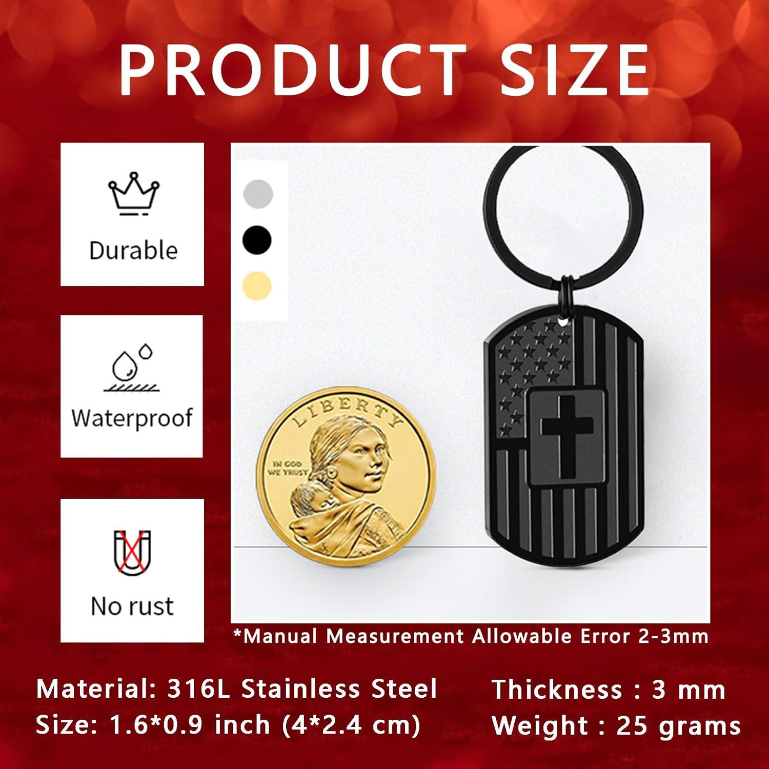 Llavero de Cruz y Biblia DuoDiner para Hombres - Regalos Religiosos