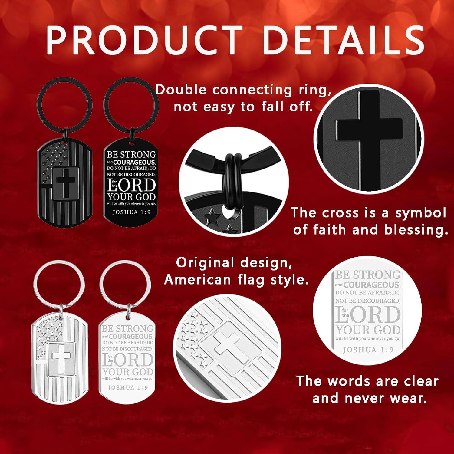 Llavero de Cruz y Biblia DuoDiner para Hombres - Regalos Religiosos