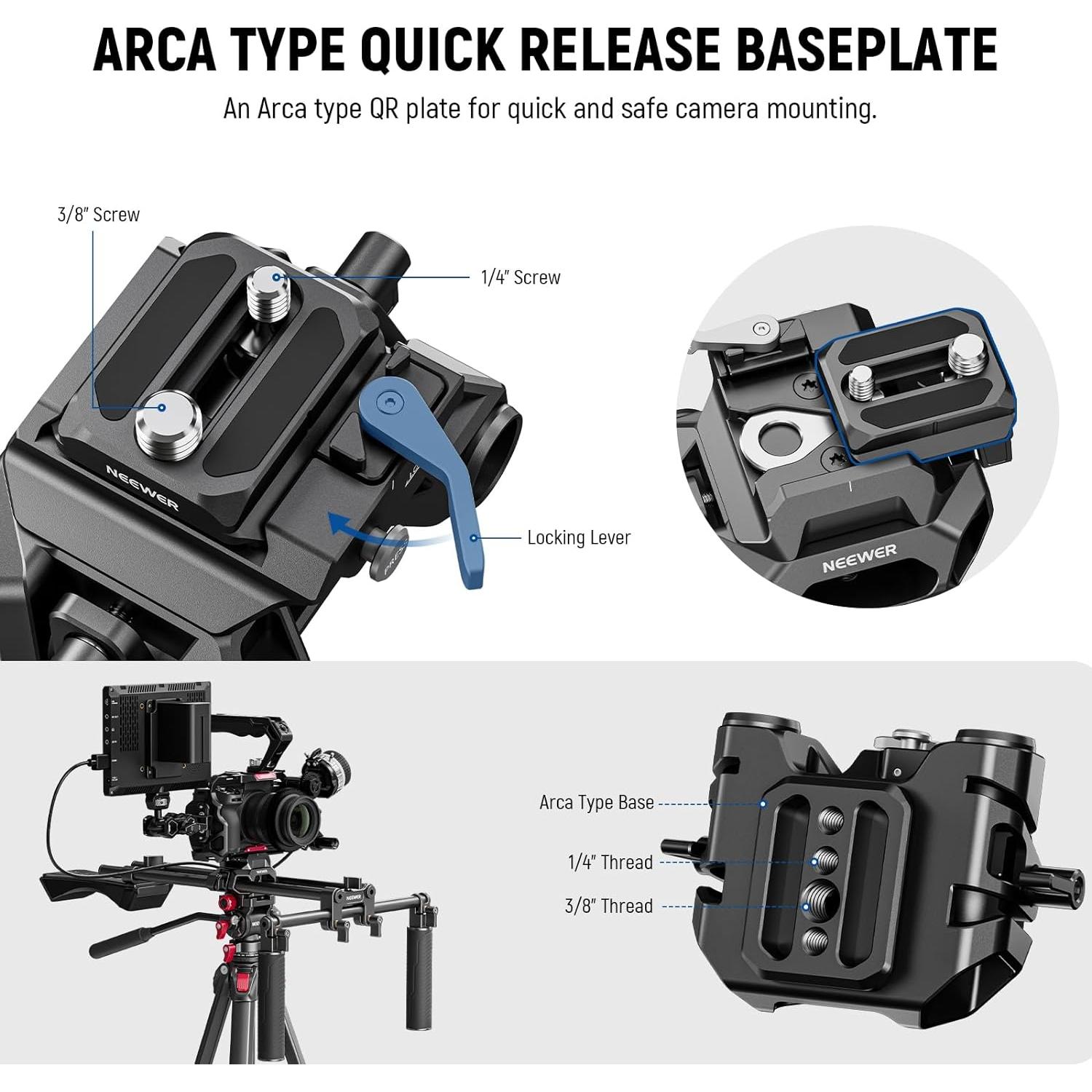 Soporte de Hombro NEEWER SR007 con Varillas de 15mm