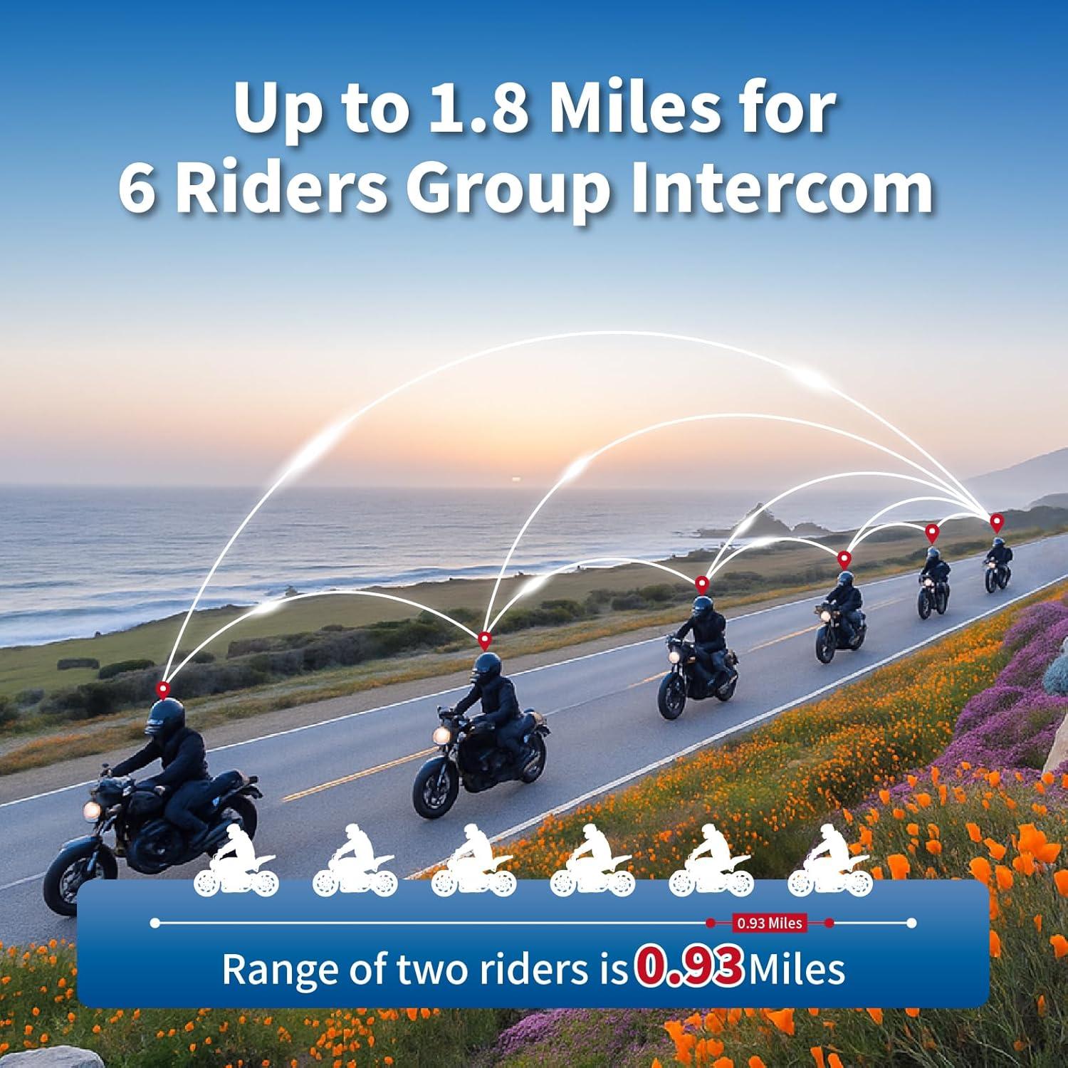 Intercomunicador Bluetooth BK-S2 para Motocicleta - Duo Negro