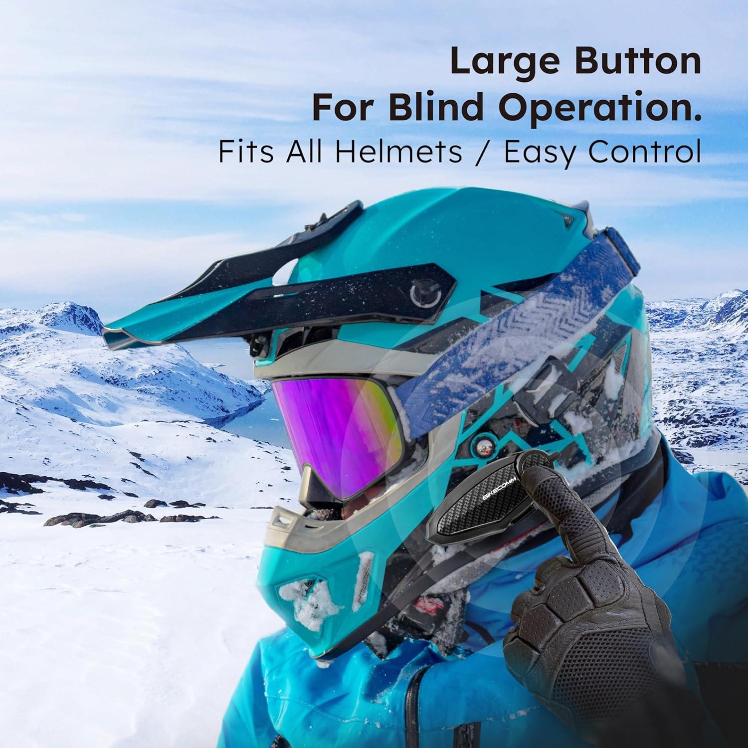 Intercomunicador Bluetooth BK-S2 para Motocicleta - Duo Negro