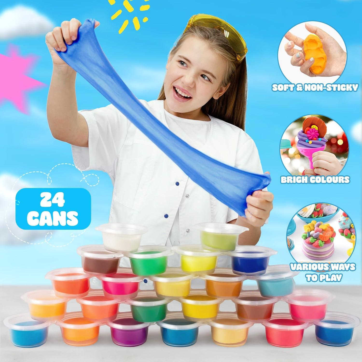 Juegos de Plastilina SANCO 24 Colores para Niños 3-8 Años