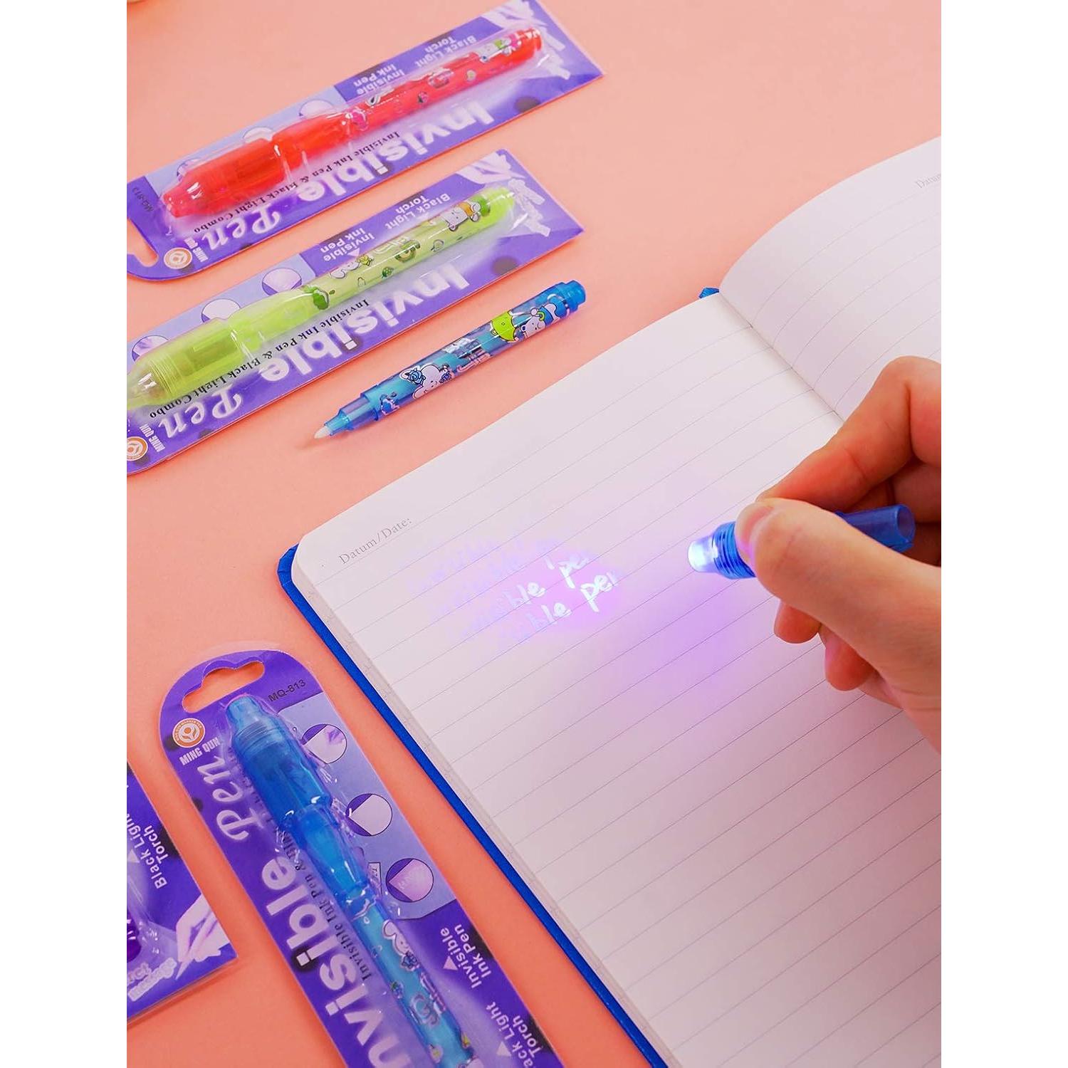 Bolígrafos de Tinta Invisible VOVRU 24 Pcs con Luz UV