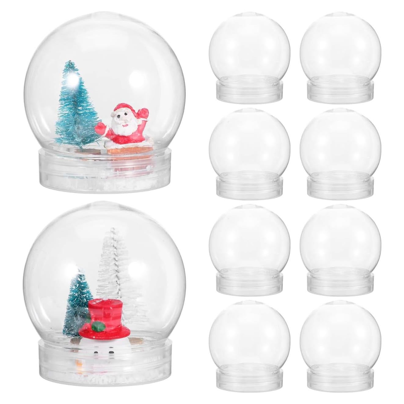 BESTOYARD 30 Tarros de Globo de Nieve 7.62 cm Rellenables DIY