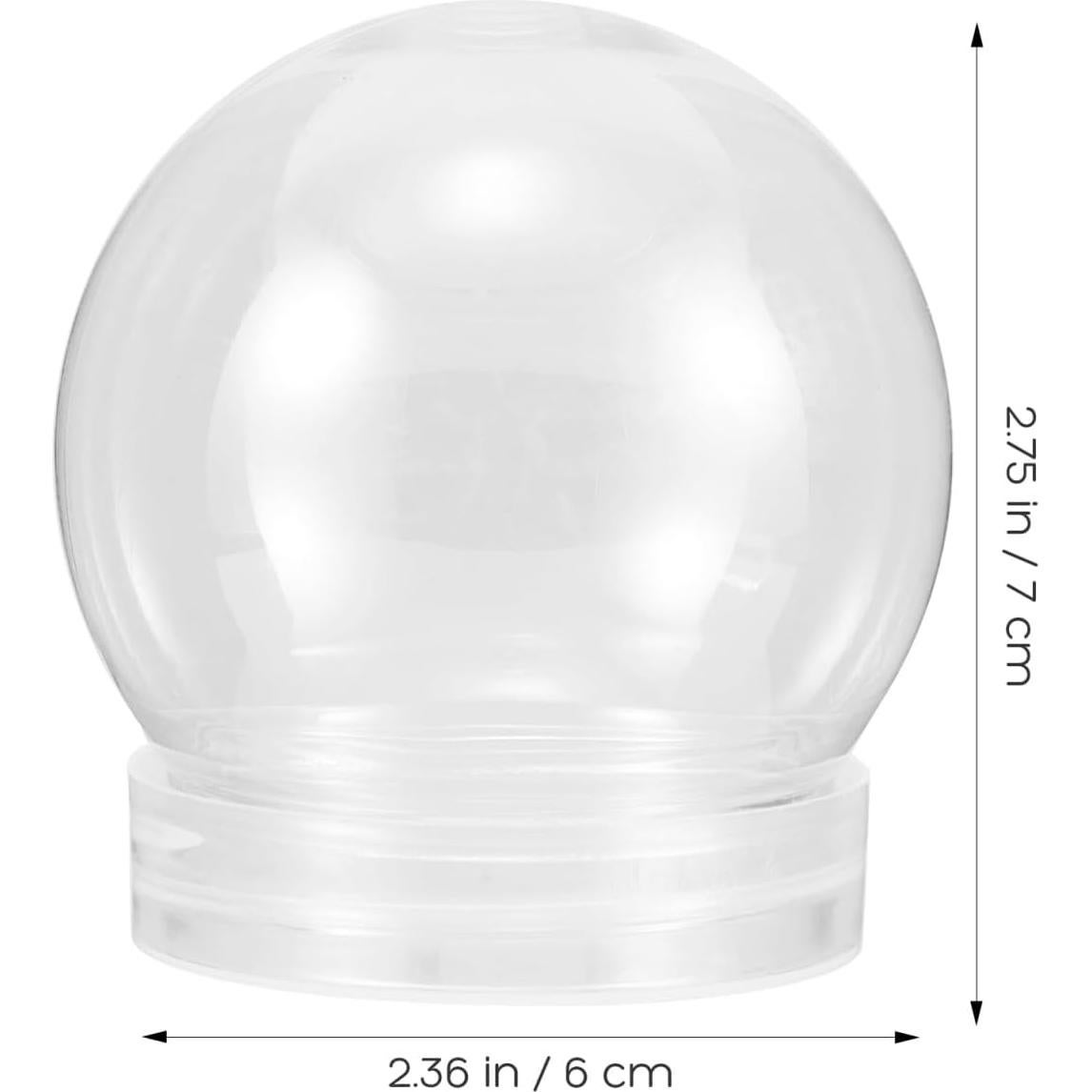 BESTOYARD 30 Tarros de Globo de Nieve 7.62 cm Rellenables DIY