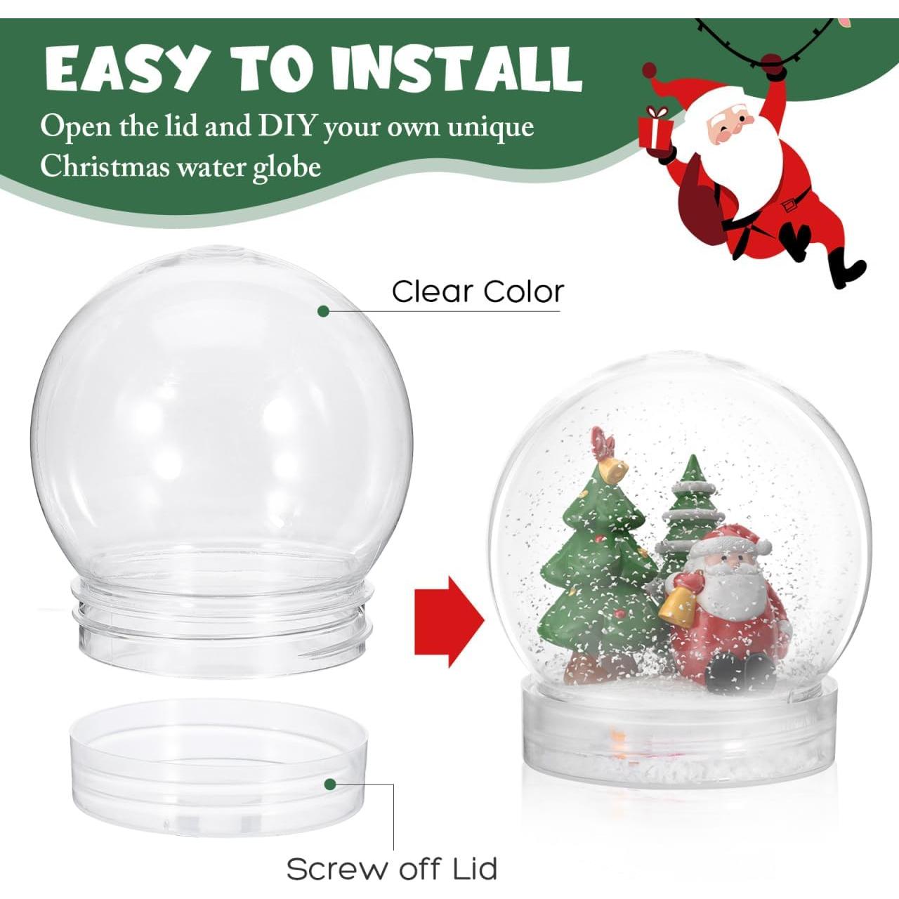 BESTOYARD 30 Tarros de Globo de Nieve 7.62 cm Rellenables DIY