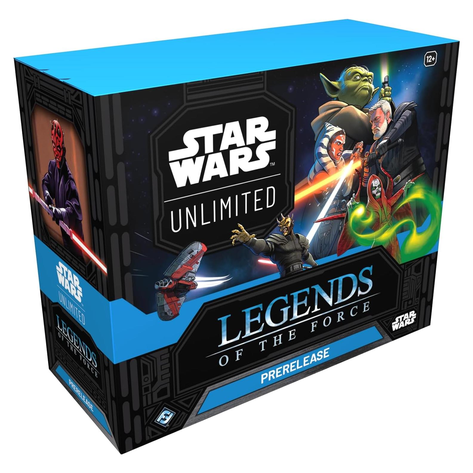 Caja de Prerelease Star Wars Unlimited Leyendas de La Fuerza - 6 Paquetes de Mejora y Tarjetas Exclusivas