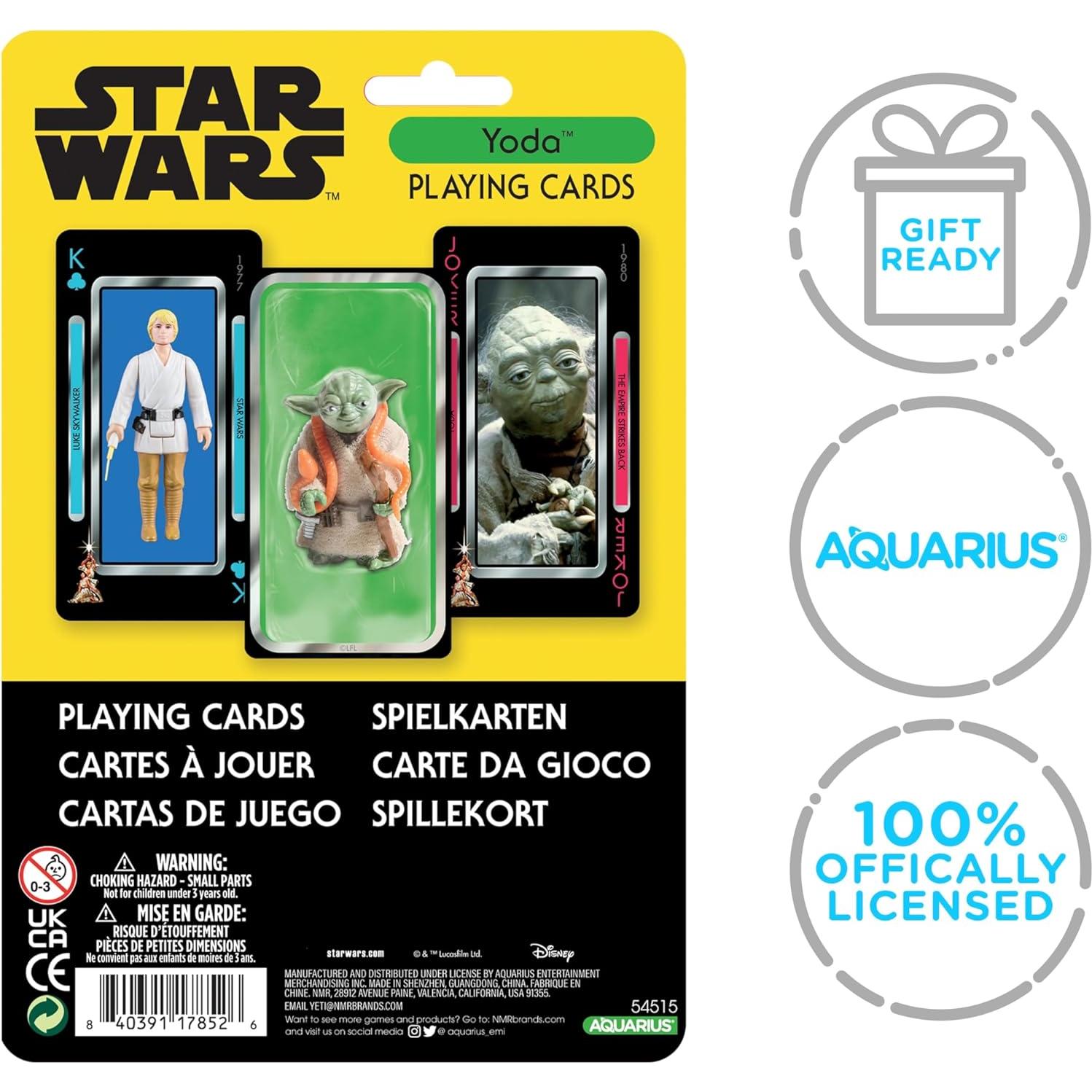 Baraja de Cartas Premium Star Wars Yoda - AQUARIUS 54 Cartas