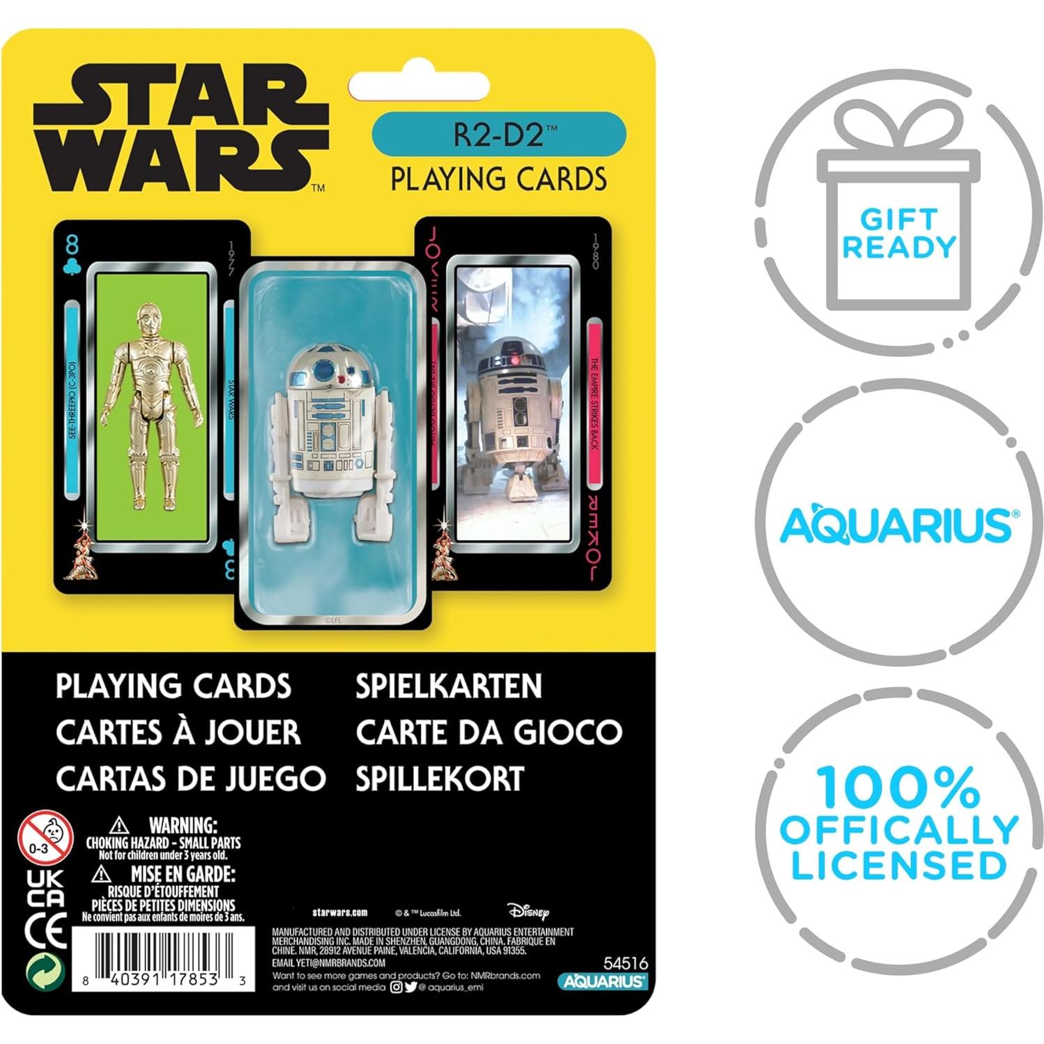 Baraja Premium Star Wars R2D2 AQUARIUS - 54 Cartas Temáticas