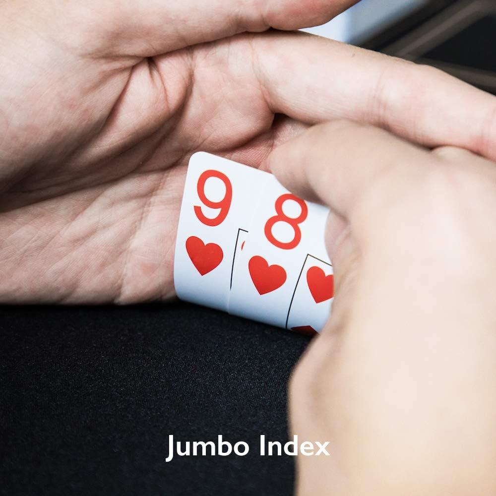 Set de Cartas de Póker SLOWPLAY 100% Plástico Jumbo 2 Barajas