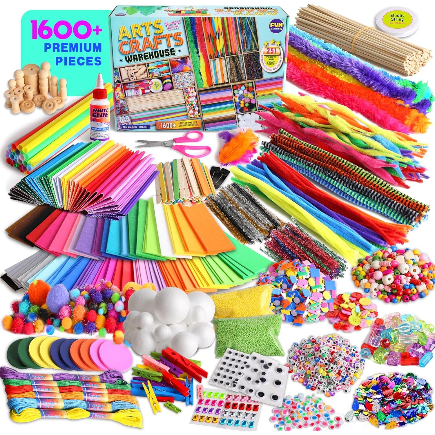 Caja de Manualidades Jumbo FunKidz 3 Capas 1600 Piezas