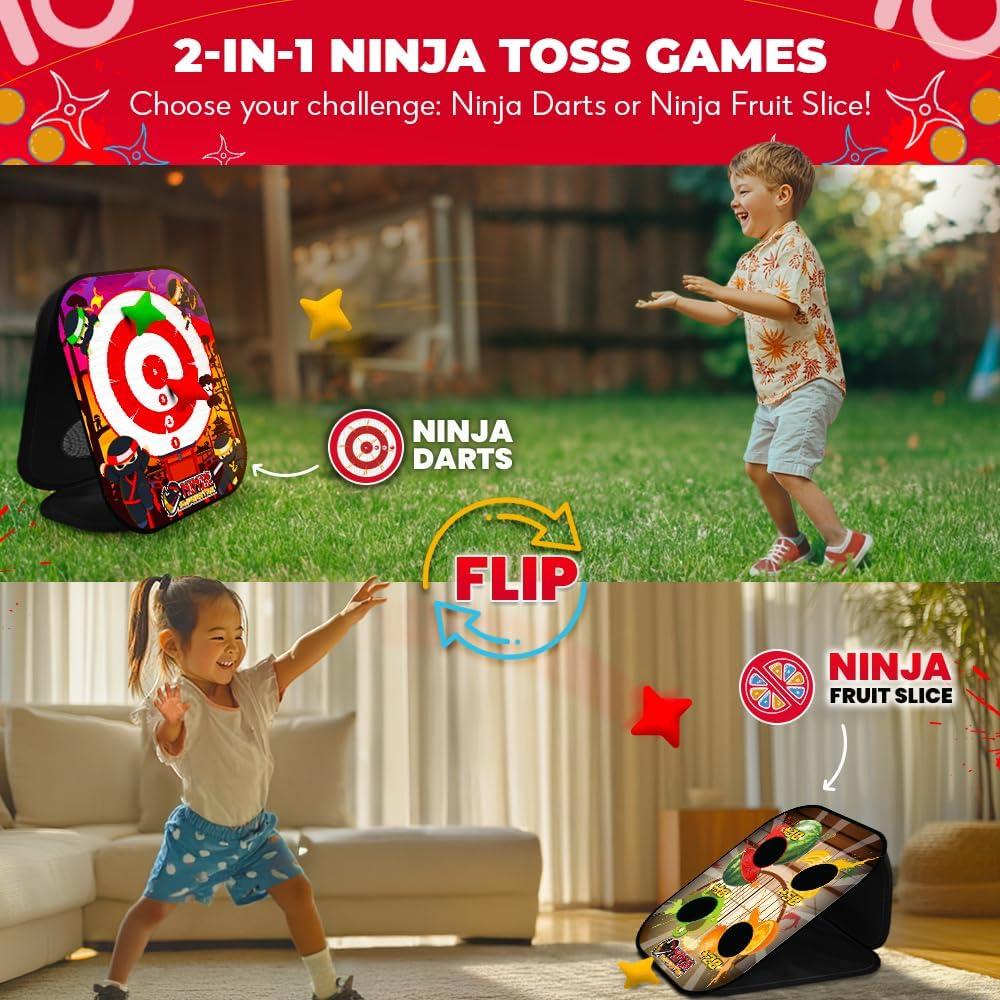 Juego de Corn Hole 2-en-1 SWOOC Ninja Superstar para Niños