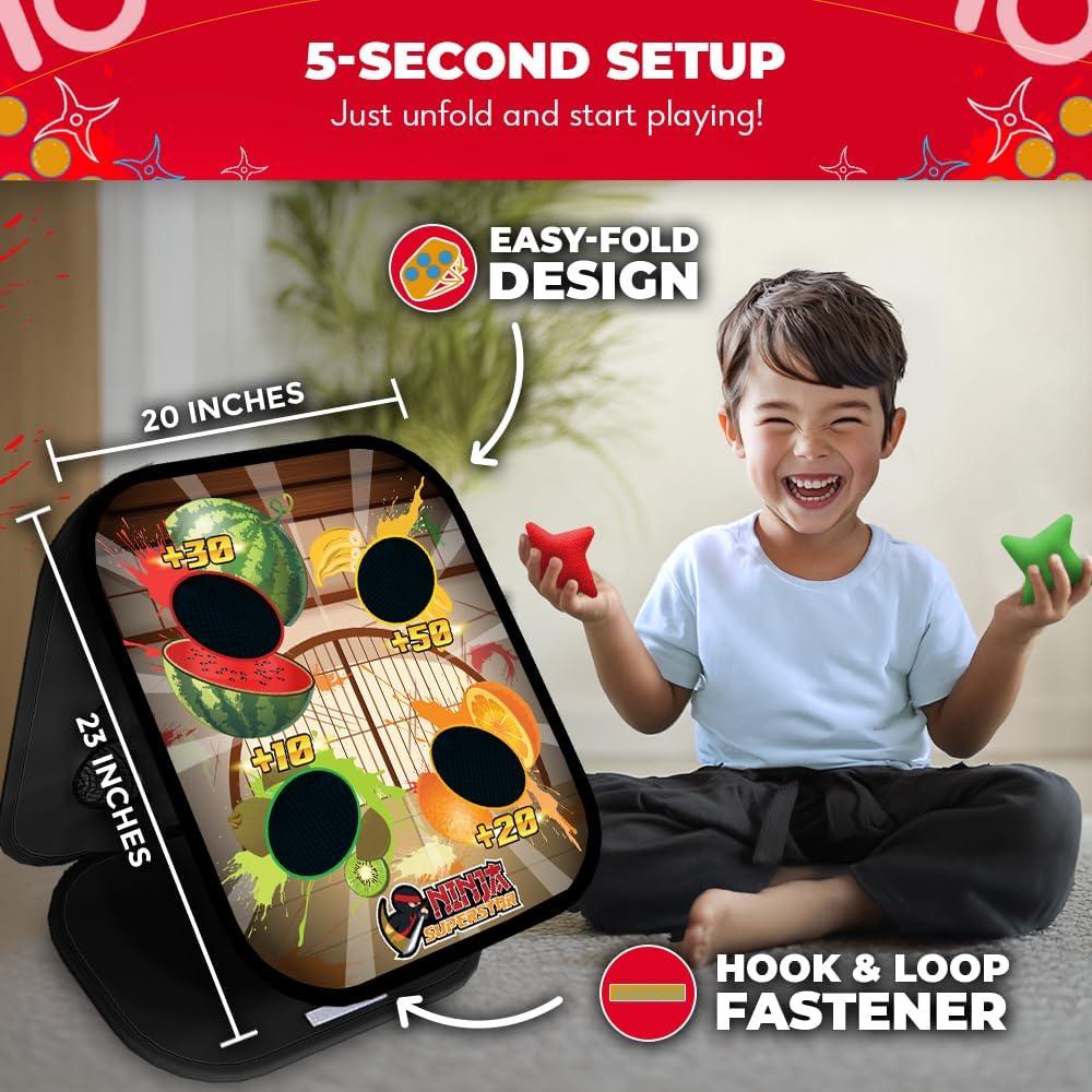 Juego de Corn Hole 2-en-1 SWOOC Ninja Superstar para Niños