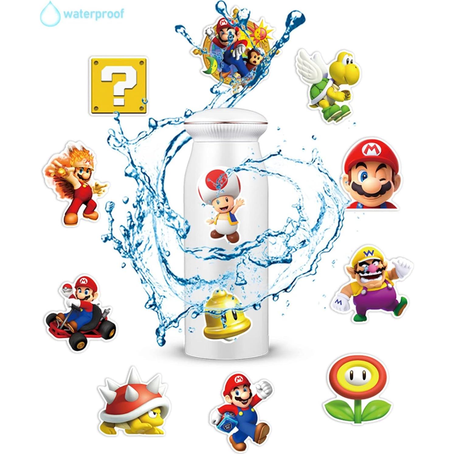 Calcomanías de Super Mario Bros Fcelery 50 Pcs Impermeables