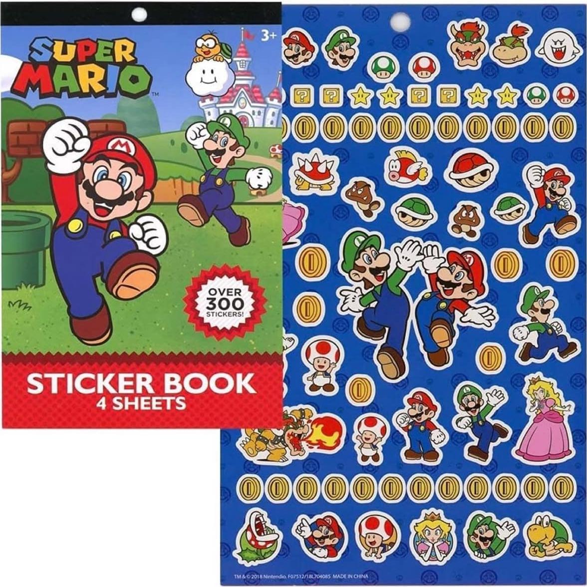 Set de Stickers Super Mario 300 Piezas Coloridos