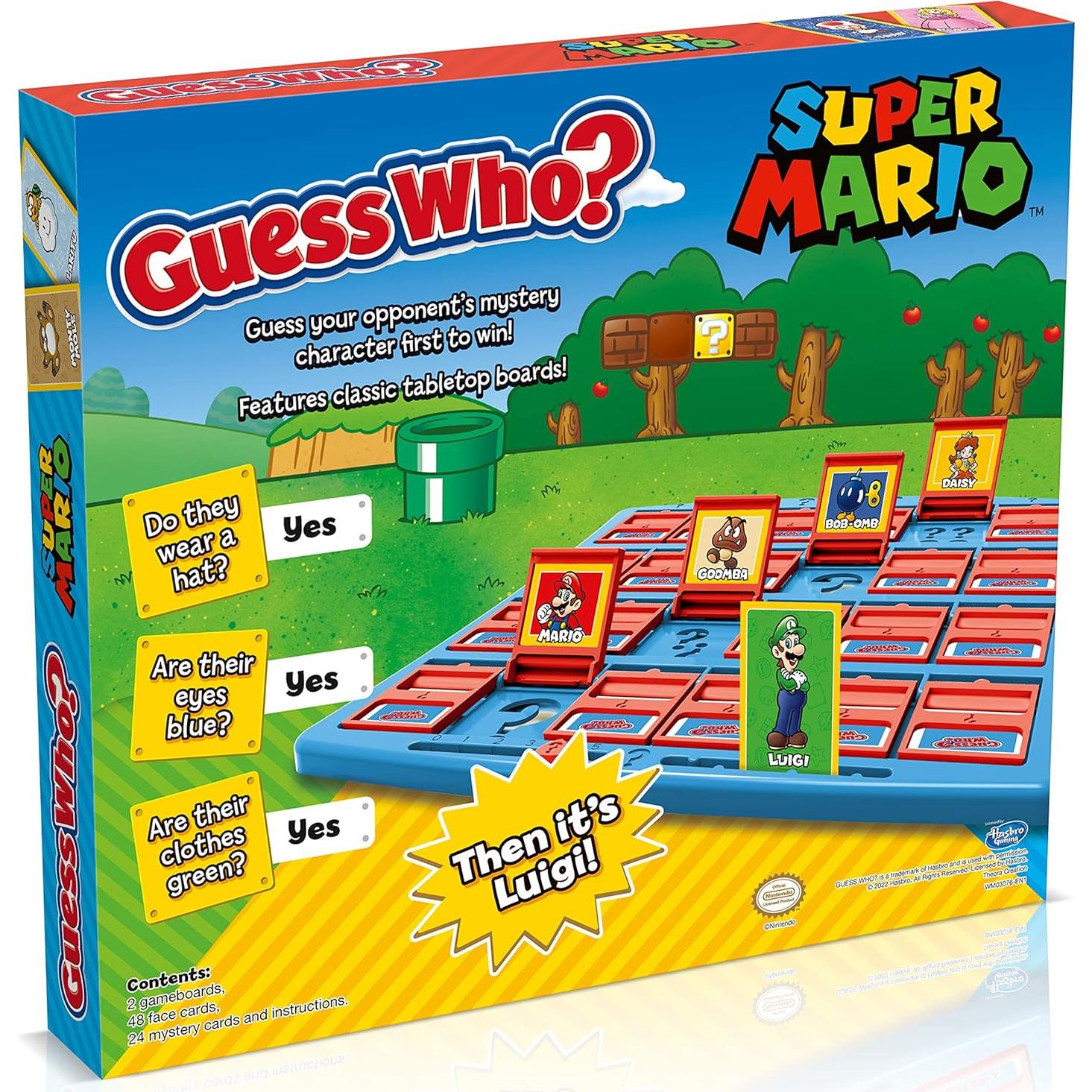 Juego de Mesa Guess Who? Super Mario - 2 Jugadores, 24 Personajes