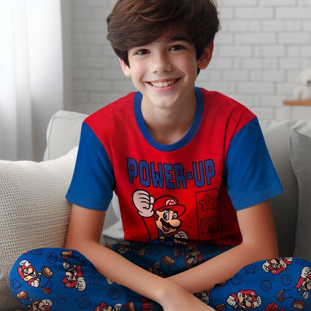 Conjunto de Pijamas Super Mario Niños 3 Piezas Talla 8