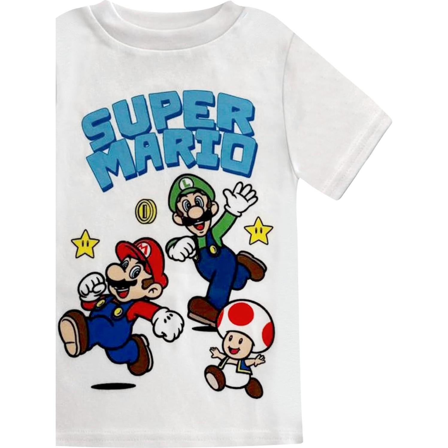 Conjunto de Pijamas 4 Piezas Super Mario Niños Talla 4-10