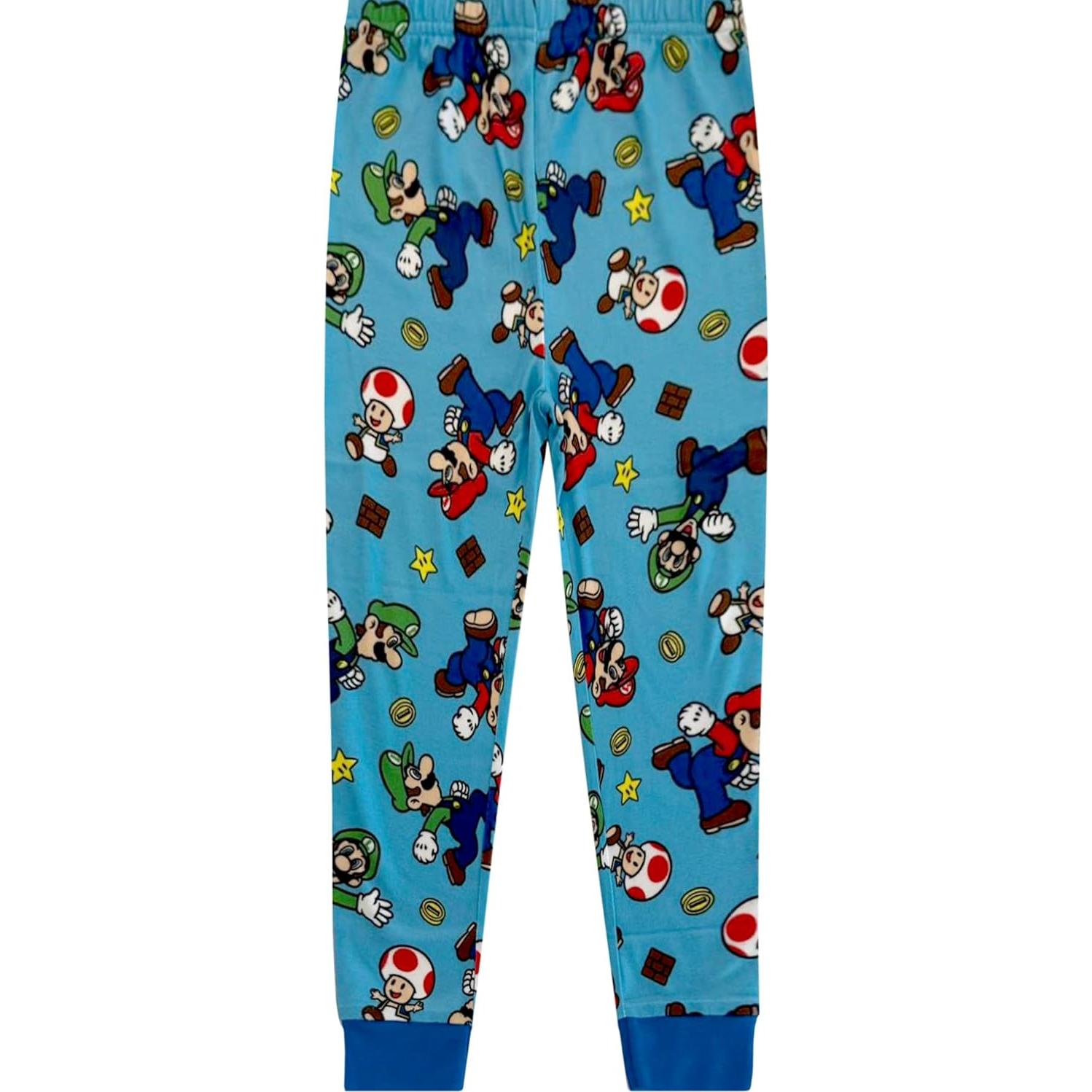 Conjunto de Pijamas 4 Piezas Super Mario Niños Talla 4-10