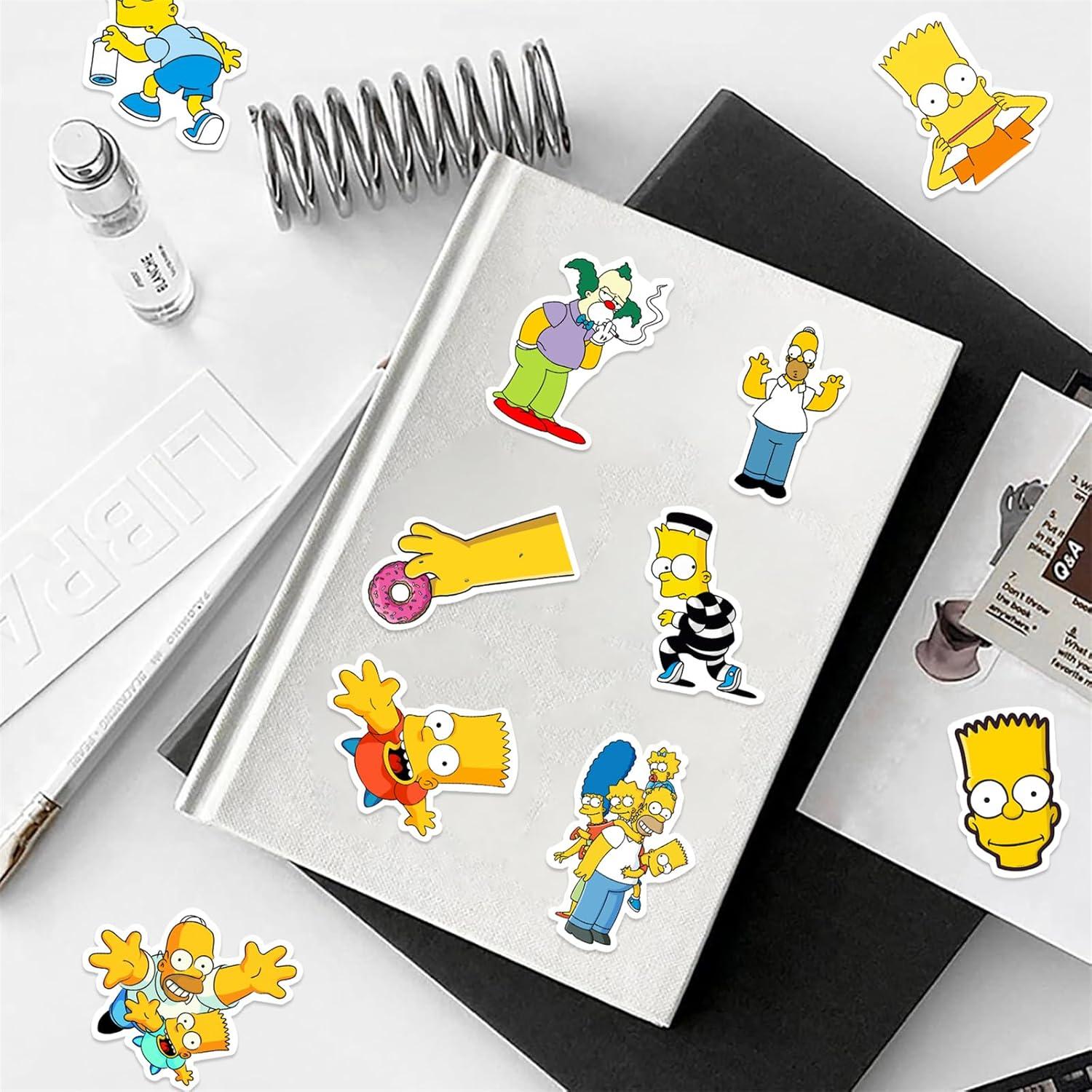 50 Pegatinas de Vinilo Impermeables Los Simpson - LXYRDHOQPW