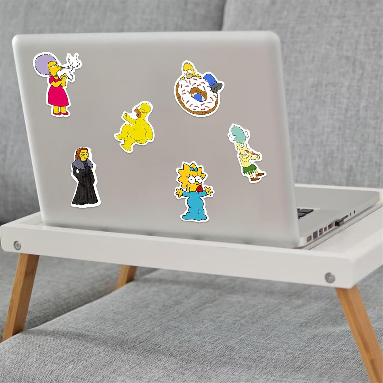 50 Pegatinas de Vinilo Impermeables Los Simpson - LXYRDHOQPW