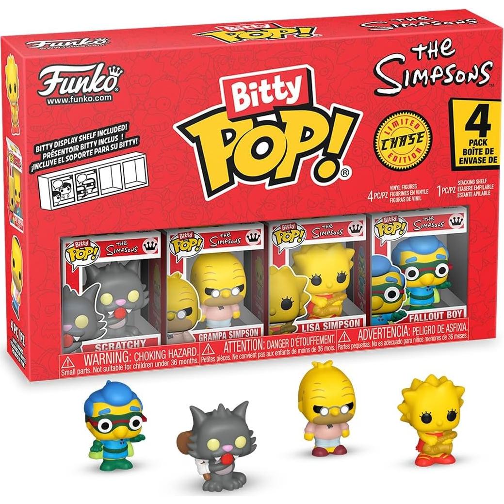 Funko Pop! Bitty Colección Simpsons - Scratchy, Abuelo y Lisa