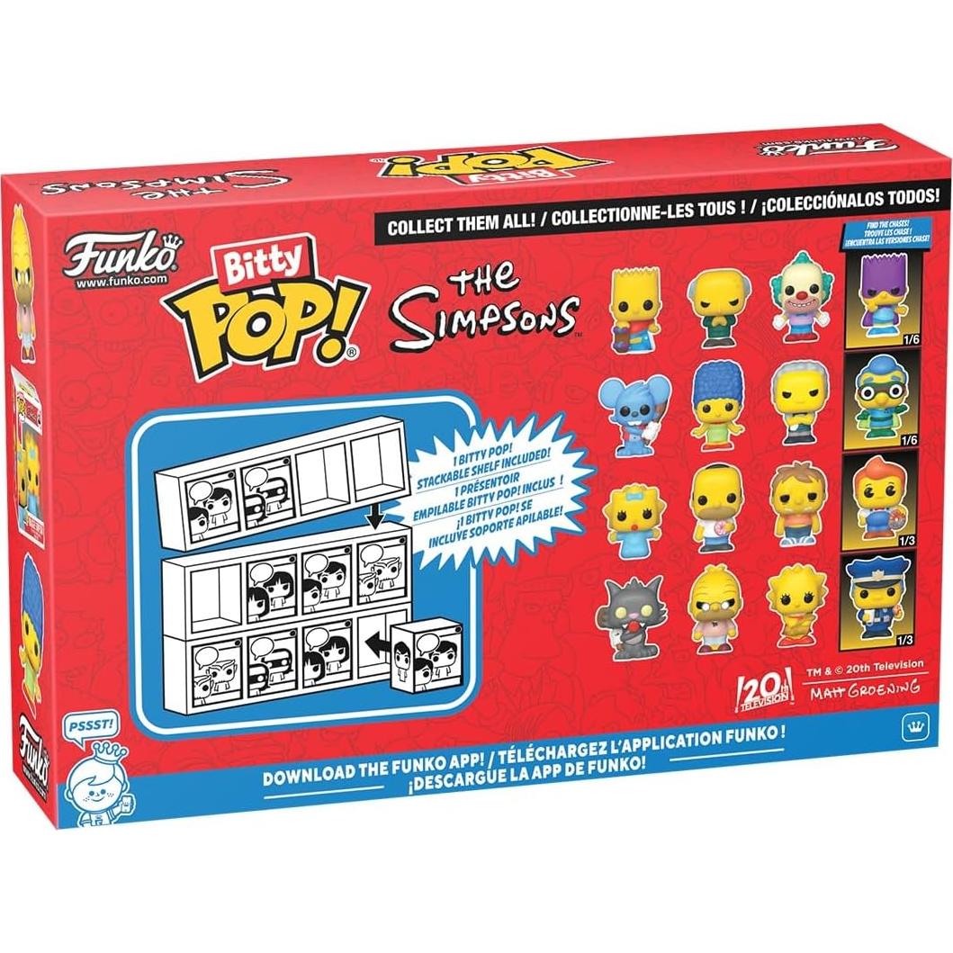 Funko Pop! Bitty Colección Simpsons - Maggie, Homer, Barney y Sorpresa