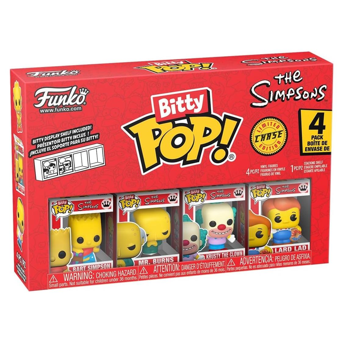 Funko Pop! Bitty Simpsons - Bart, Burns, Krusty y Figura Misteriosa